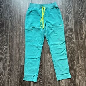 Figs yola high waisted skinny scrub pants cactus